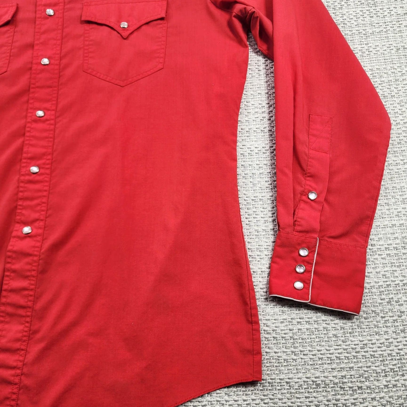 Vintage Kennington Rockin K Ranchwear Shirt Mens L Pearl Snap Long Sleeve Embroidered Red Cowboy Western Size US L / EU 52-54 / 3 - 2 Thumbnail