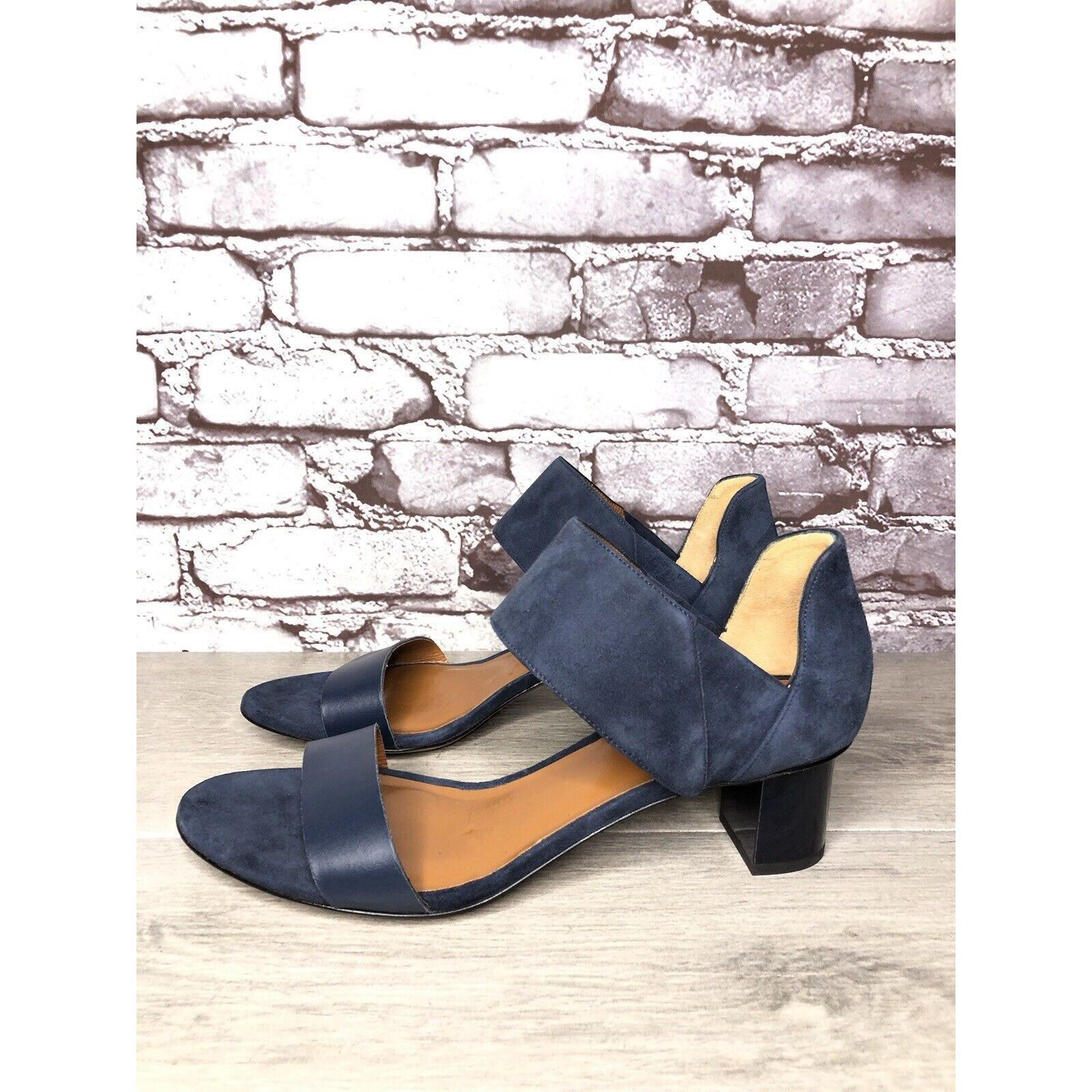 Aquatalia Aquatalia Blue Suede Leather Ankle Strap Heel Sandals Women’ Size US 11 / IT 41 - 1 Thumbnail