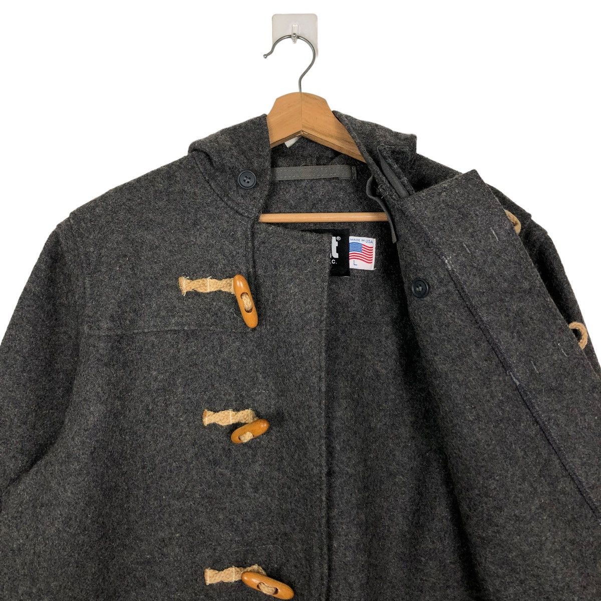 Schott 🔥HERRINGBONE WOOL LONG JACKET SCHOTT DUFFLE MADE IN USA Size US L / EU 52-54 / 3 - 11 Thumbnail