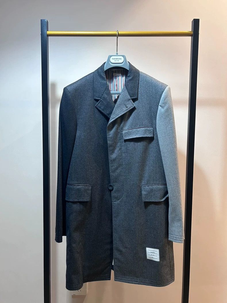 Thom Browne Thom Browne size1 Thin color wool coat Size US S / EU 44-46 / 1 - 1 Thumbnail