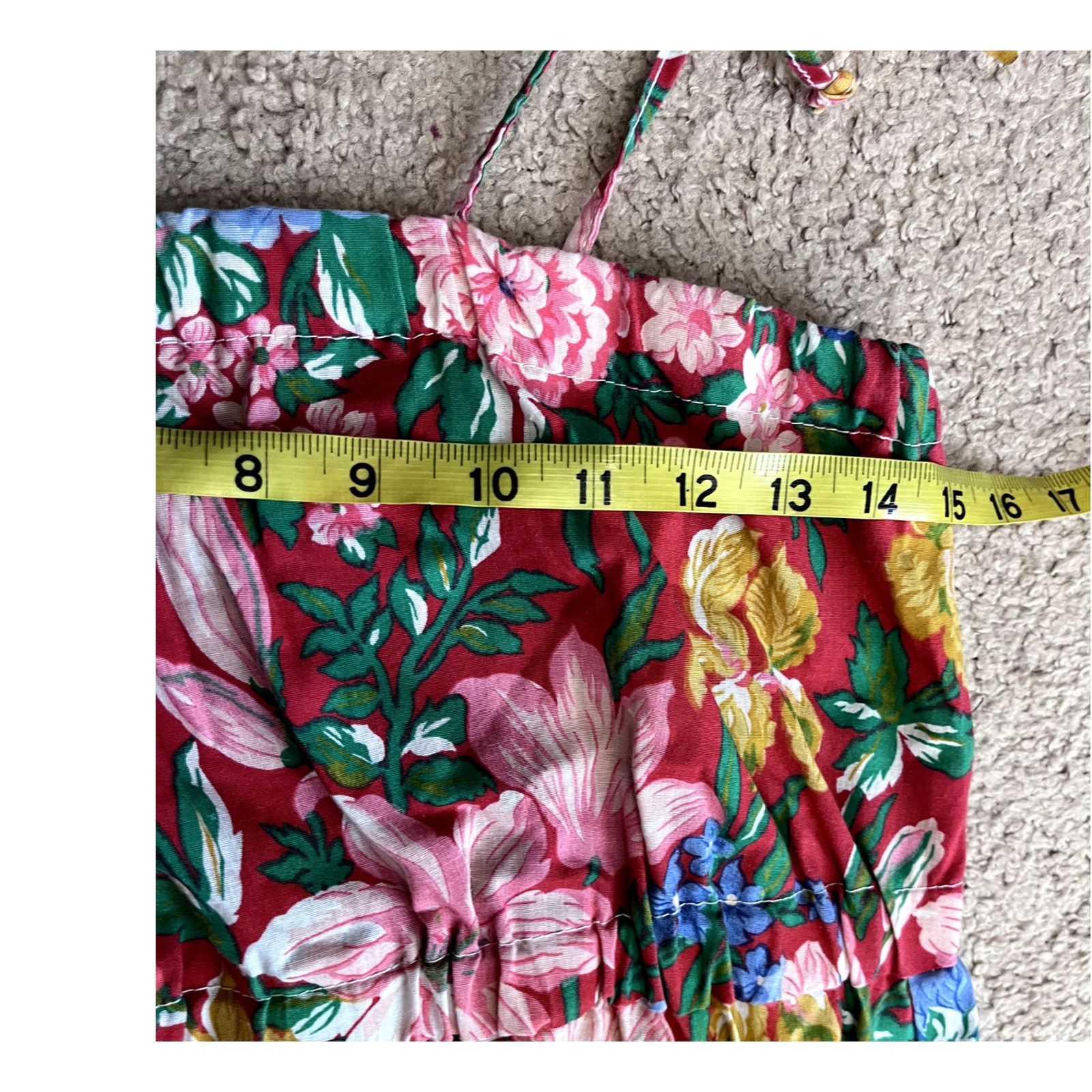 Vintage Vintage Red Floral That's My Babee Sundress M Size M / US 6-8 / IT 42-44 - 3 Thumbnail