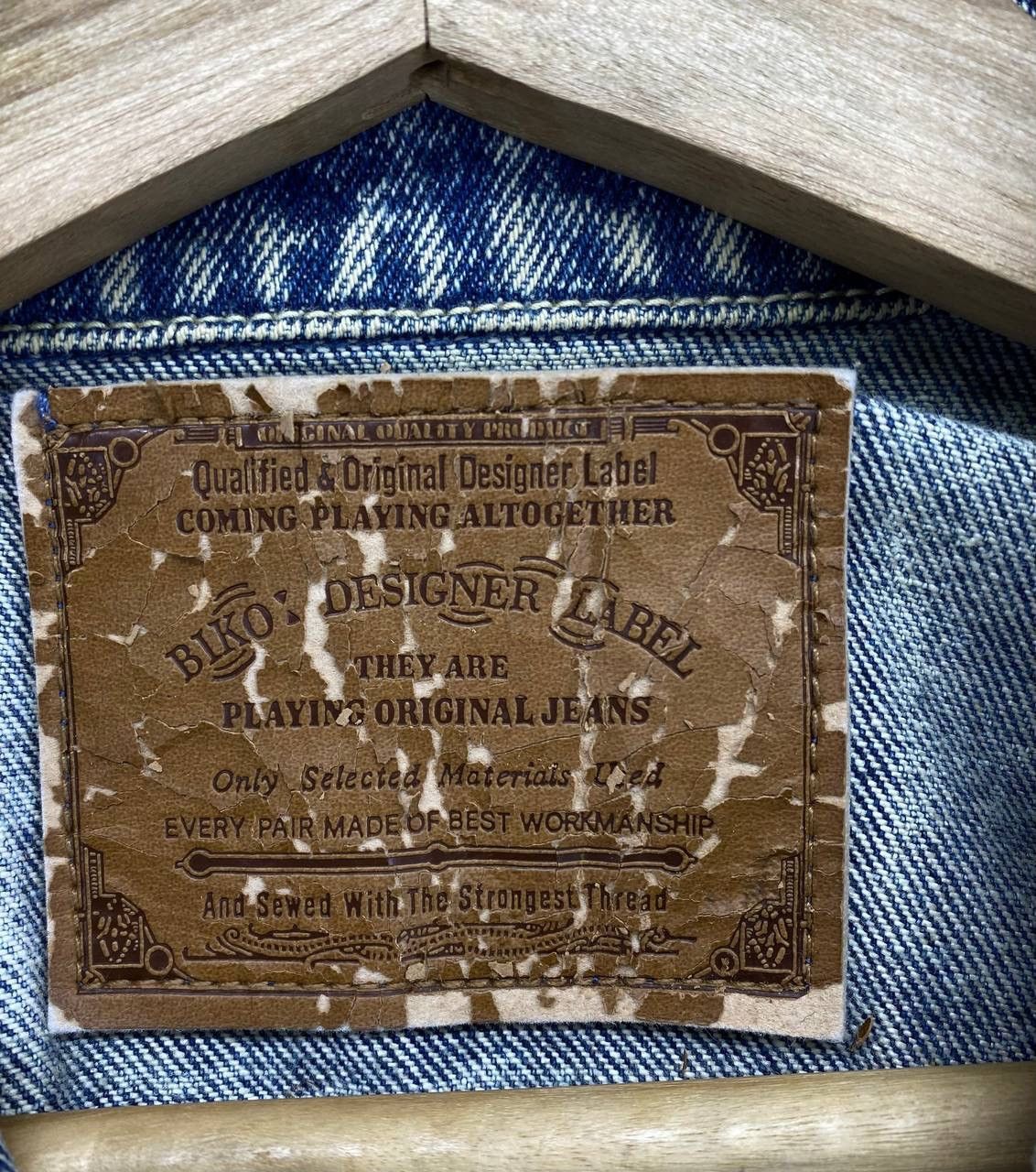 Japanese Brand Vintage Biko Designer Label Acid Wash Trucker Denim Jacket Size US M / EU 48-50 / 2 - 6 Thumbnail