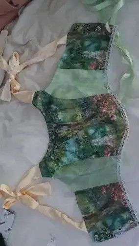 Japanese Brand Tie-Up Ribbon Corset Crop Top Size M / US 6-8 / IT 42-44 - 2 Thumbnail