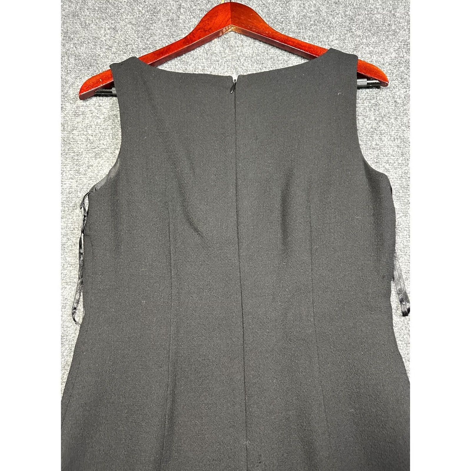 Ann Taylor Ann Taylor Womens Black Wool Sleeveless Shift Dress Size 4 Back Zip Size S / US 4 / IT 40 - 7 Thumbnail