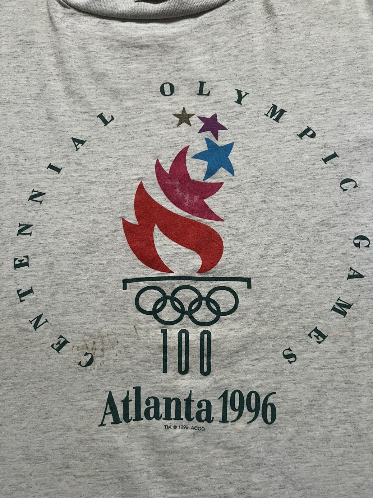 USA Olympics × Vintage Vintage 90s Atlanta 1996 Olympic Games T-shirt Single Stich Size US XL / EU 56 / 4 - 5 Thumbnail