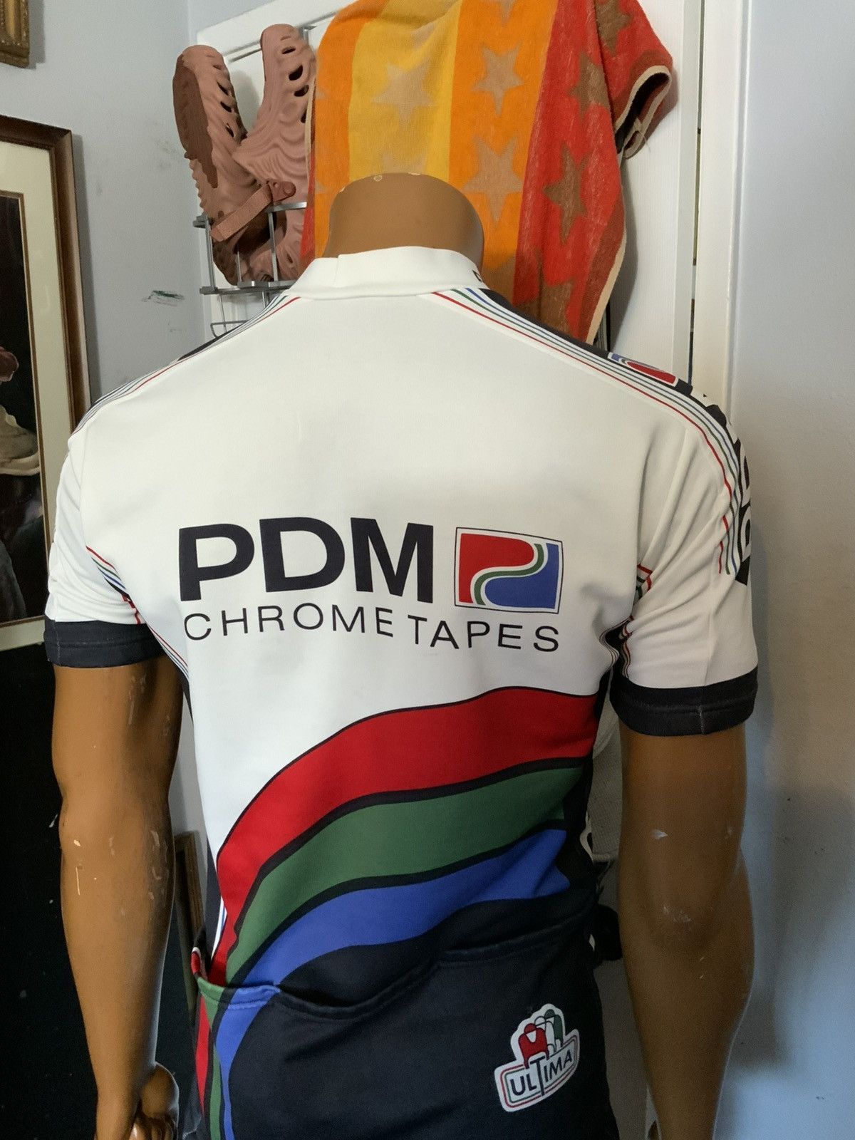 Vintage Vintage 80s 90s Ultima PDM Cycling Team Italy 1/4 Zip Jersey Size US L / EU 52-54 / 3 - 18 Thumbnail