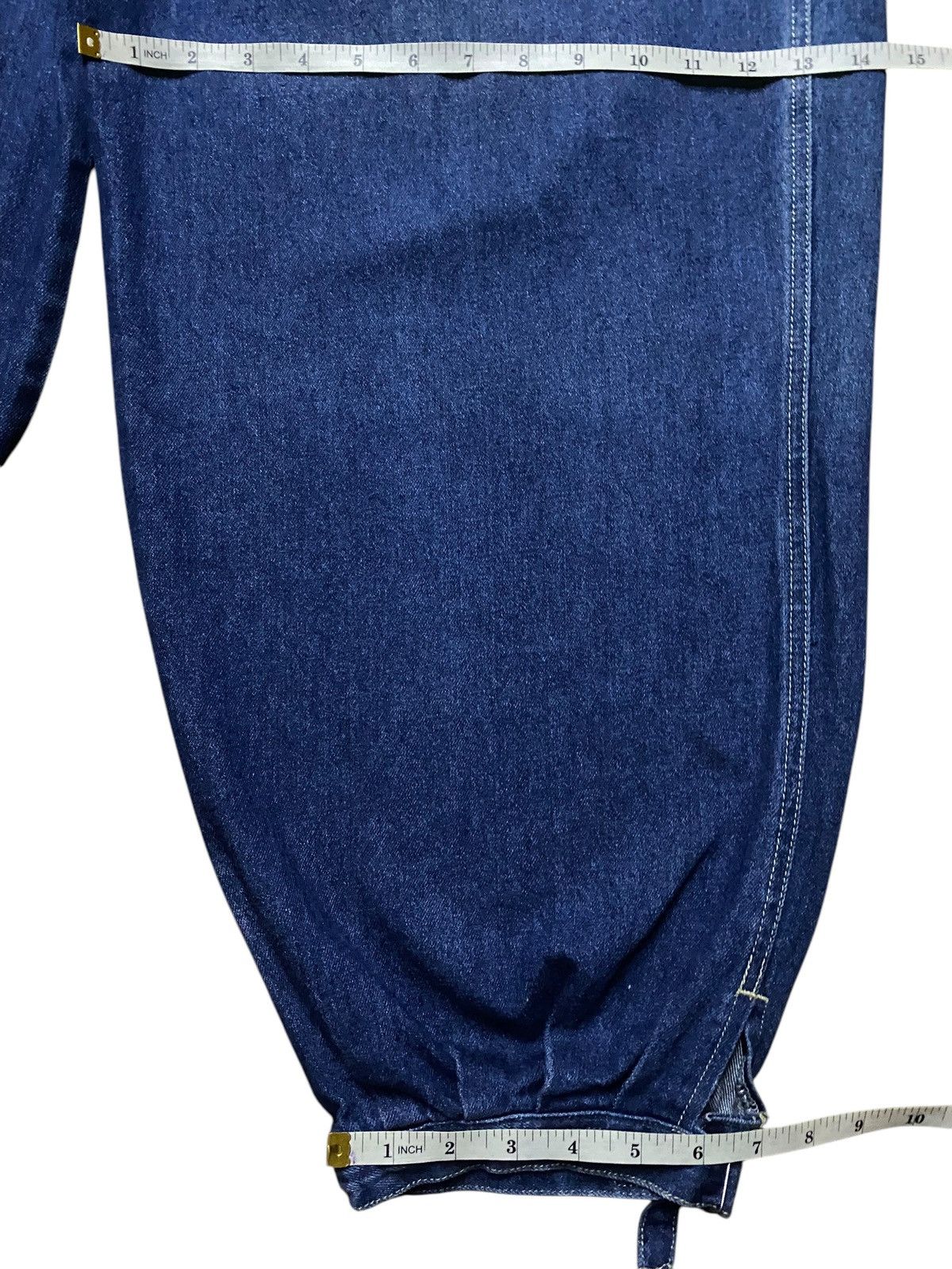 Japanese Brand Work Wear Japanese Brand Style Gin Wash Super Baggy Jeans Size US 37 - 16 Thumbnail