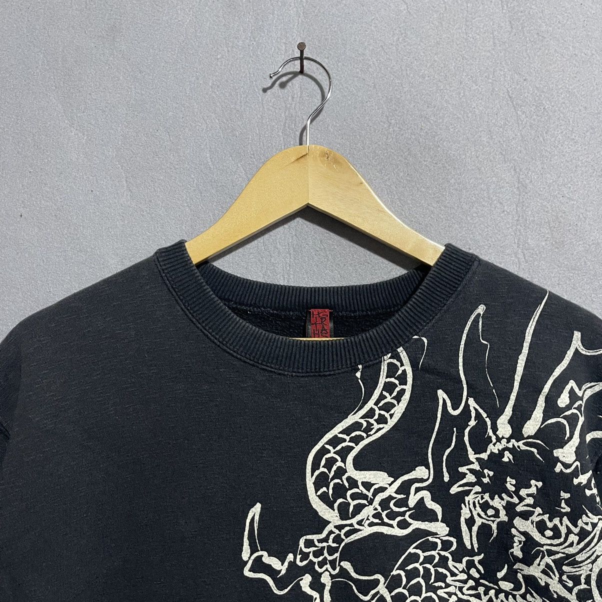 Japanese Brand Vintage 2000s Hither Grass Dragon Print Crewneck Sweatshirt Size US L / EU 52-54 / 3 - 5 Thumbnail