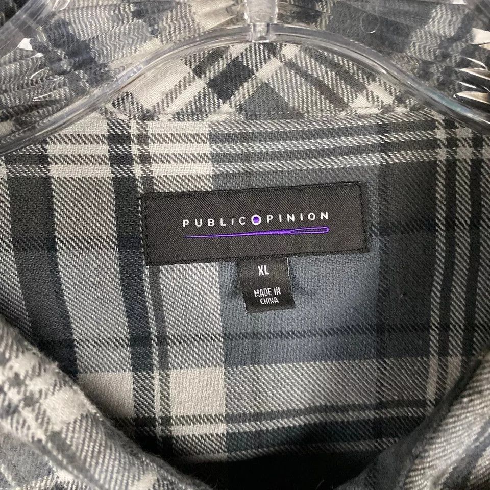 Public Opinion Public Opinion Flannel Shirt Men's XL Pearl Snap Plaid Size US XL / EU 56 / 4 - 2 Thumbnail