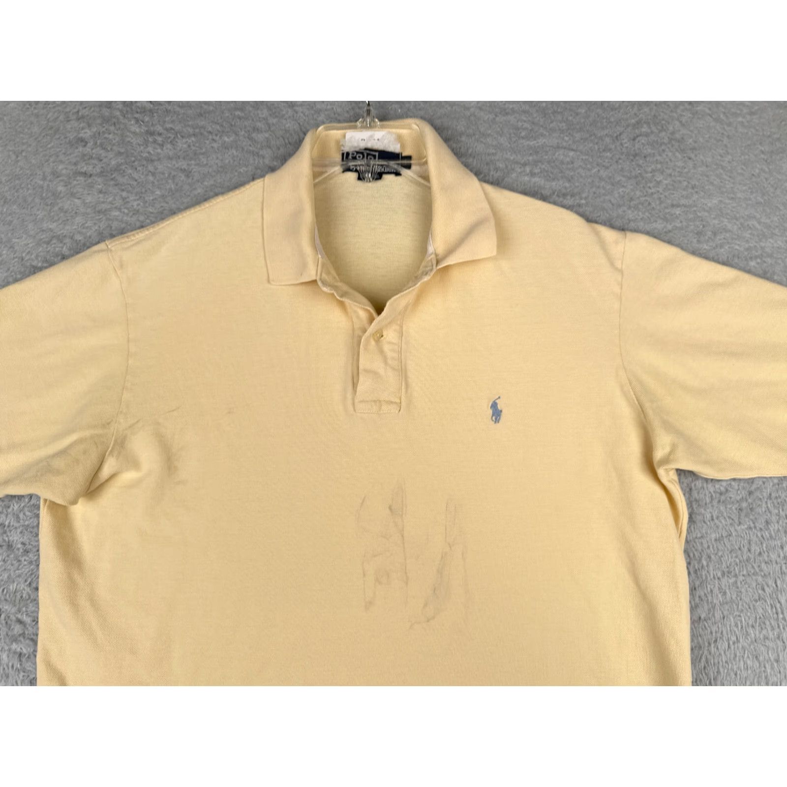 Ralph Lauren VINTAGE Polo Ralph Lauren Polo Shirt Mens L Yellow 100% Cotton Pony Polo Shirt Mens L Yellow 100% Cotton Pony READ ME Size US L / EU 52-54 / 3 - 4 Thumbnail