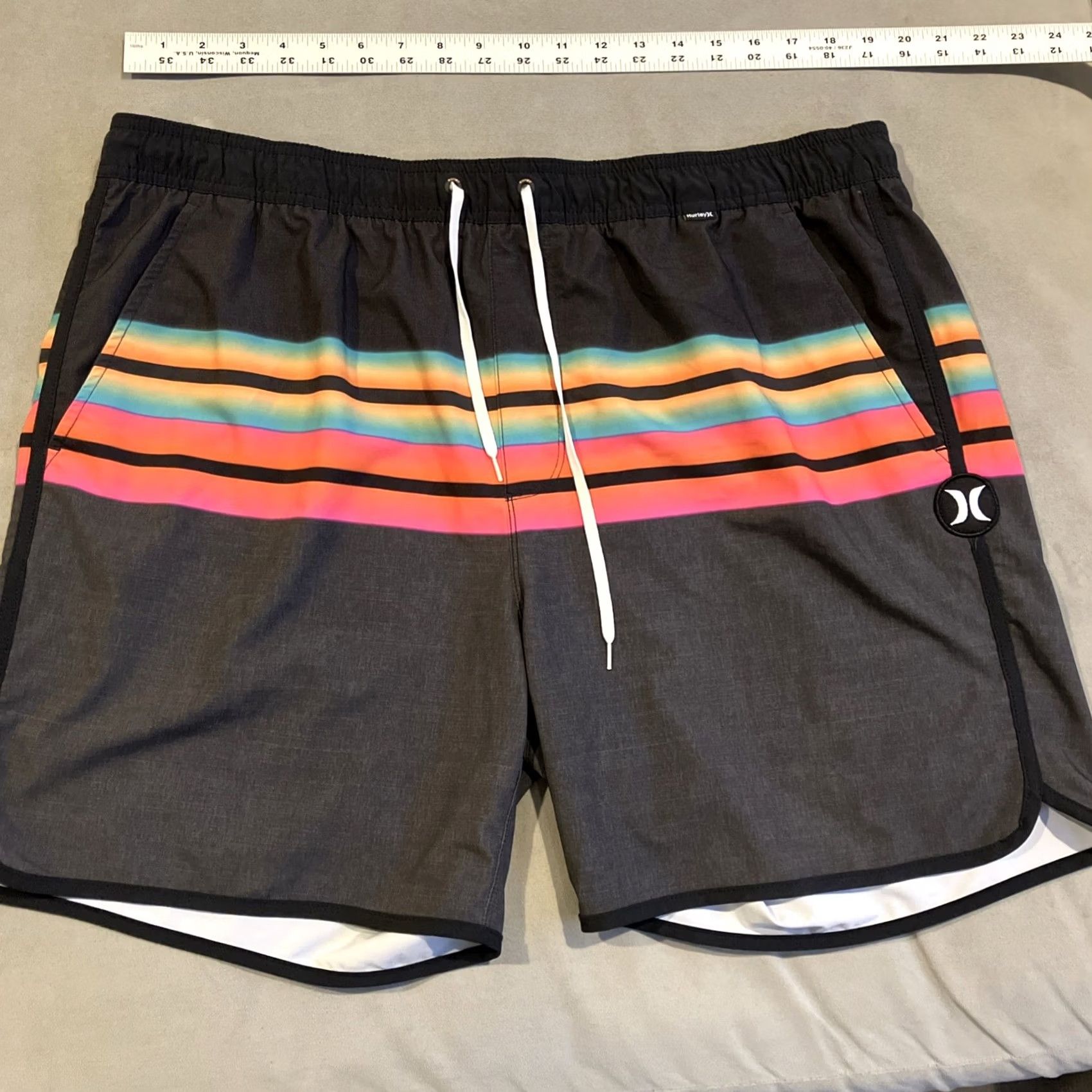 Hurley Hurley Board Shorts Bathing Suit Men's XXL Unlined Pockets Awesome Size US 39 - 2 Thumbnail