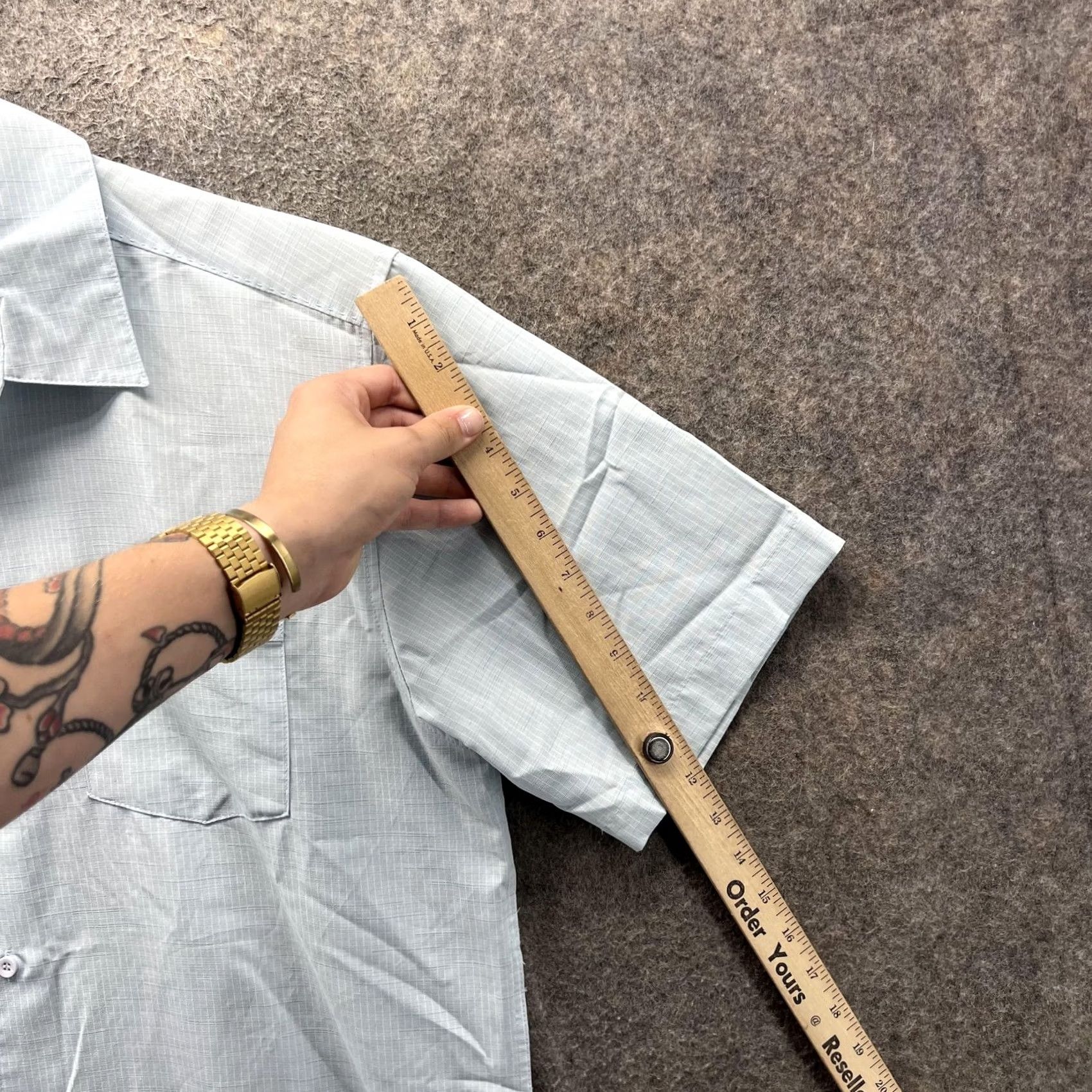 Quiksilver Quiksilver Waterman Shirt Mens Large Light Blue Short Sleeve Button Casual Size US L / EU 52-54 / 3 - 4 Thumbnail