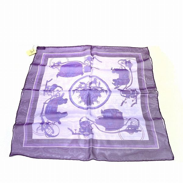 Hermes Hermes Hermes Silk Ex-Libris Carriage Scarf Canvas Scarf Size ONE SIZE - 1 Thumbnail