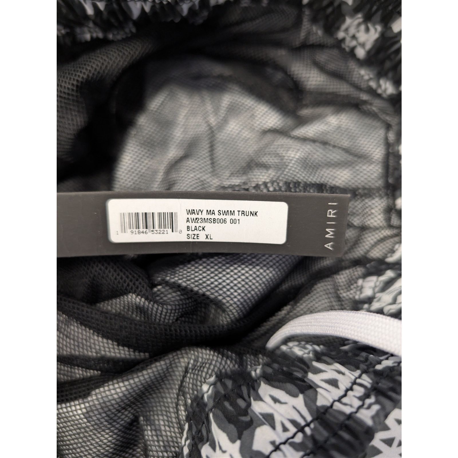 Amiri o1rshd1 Wavy MA Swim Trunk Shorts in Black XL Size US 36 / EU 52 - 21 Thumbnail