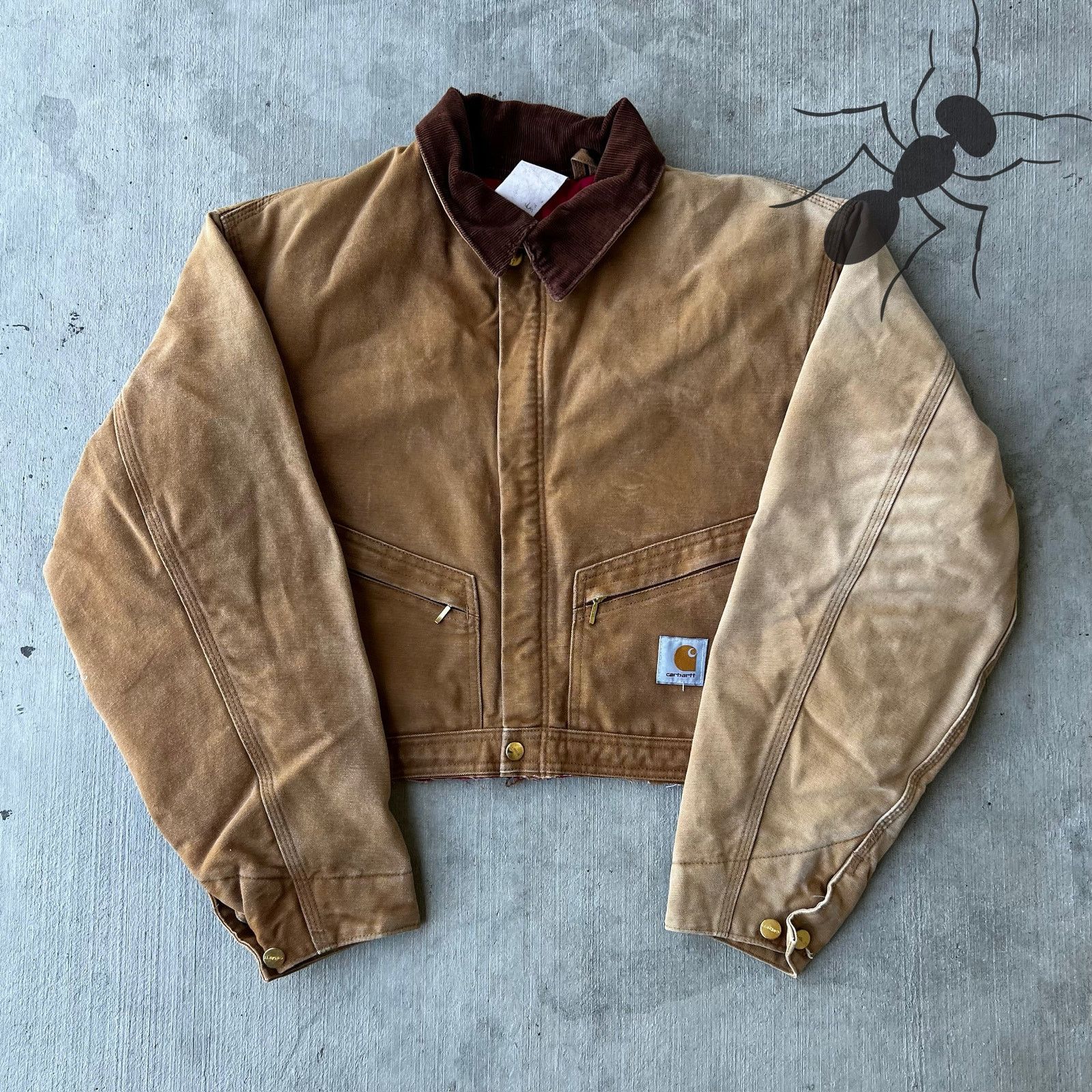 Carhartt × Vintage Carhartt cropped detroit style faded brown work wear jacket Size US L / EU 52-54 / 3 - 1 Thumbnail