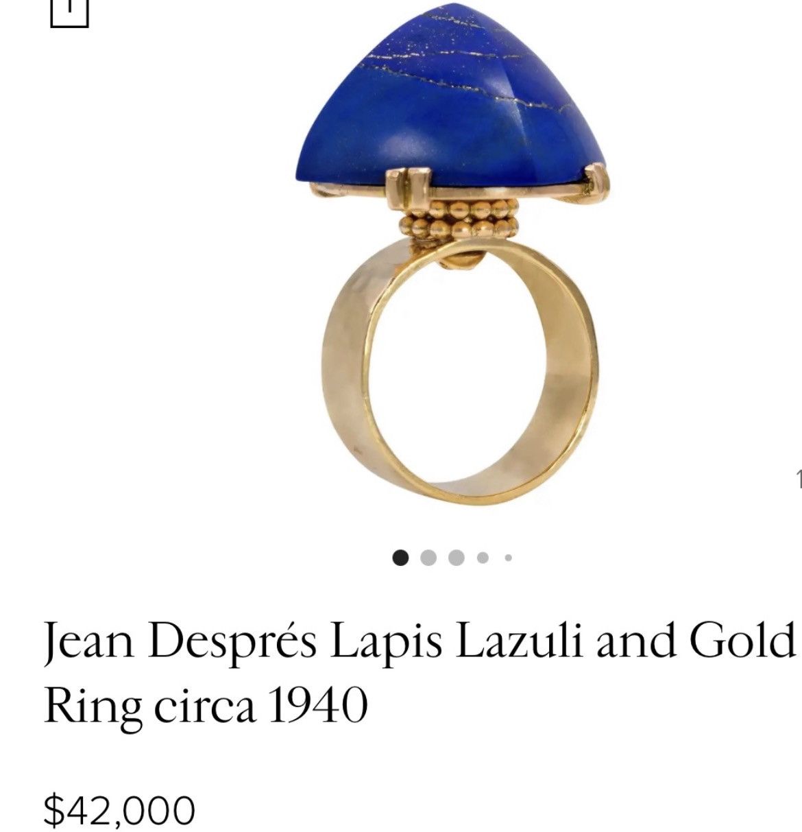 Vintage Vintage 1970’s Lapis Blue Resin Faceted Dome Ring Size 6 Size ONE SIZE - 16 Thumbnail