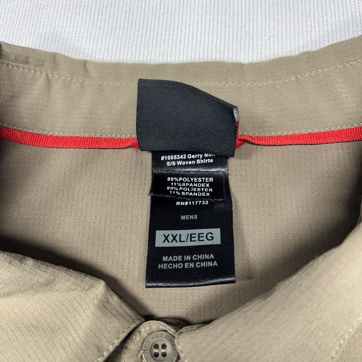 Other Gerry Button Up Shirt Woven Zip Chest Pocket Beige Hiking Size US XXL / EU 58 / 5 - 6 Thumbnail