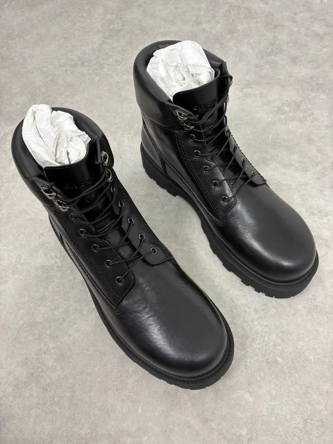 Givenchy Givenchy 4G Storm Calf Leather Black Lace Up Boots Size US 13 / EU 46 - 4 Thumbnail