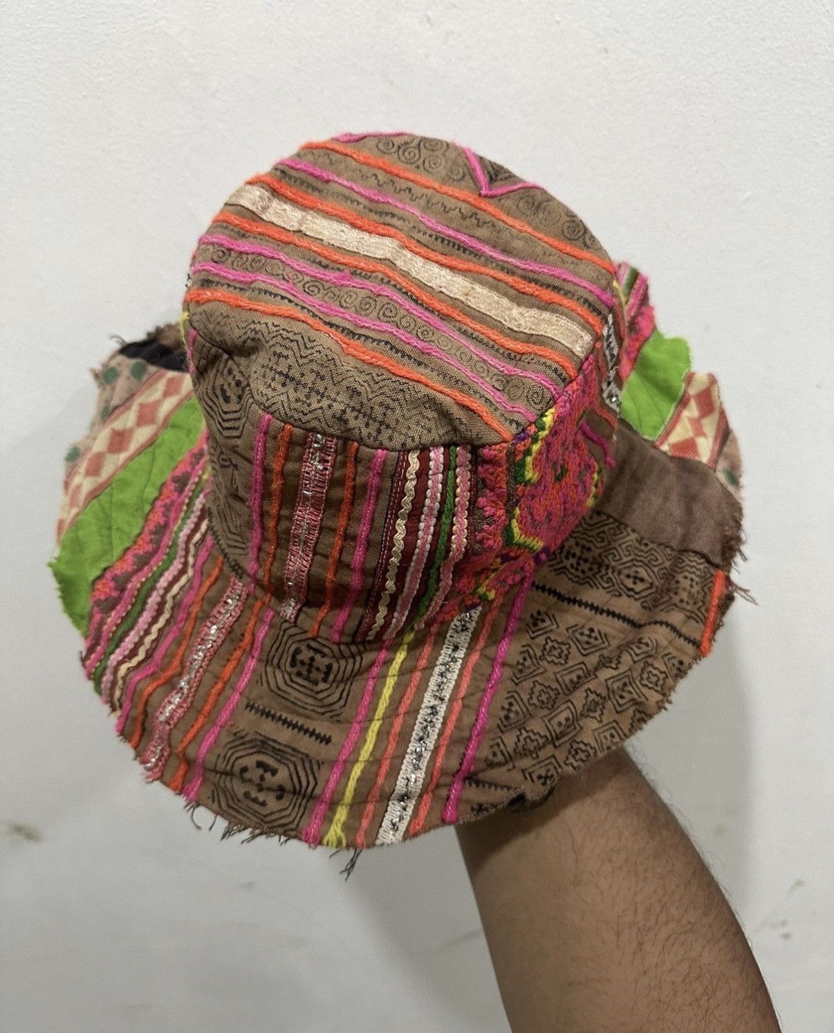 Japanese Brand VTG Patchwork Style Kapital Hat Size ONE SIZE - 4 Thumbnail