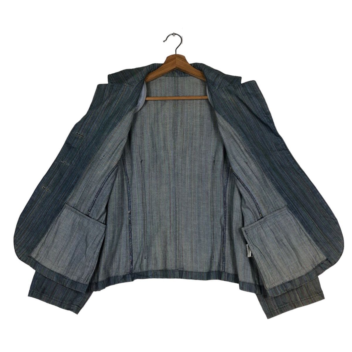 Japanese Brand 🔥Vintage Hickory Chore Jacket Military Style Issey Miyake Size US L / EU 52-54 / 3 - 13 Thumbnail