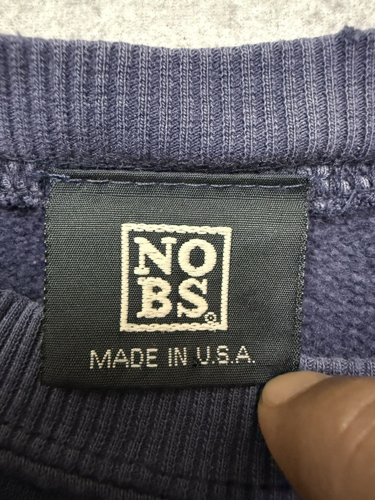 Vintage Vintage NO BS Chest Logo Sweatshirt Size US L / EU 52-54 / 3 - 9 Thumbnail