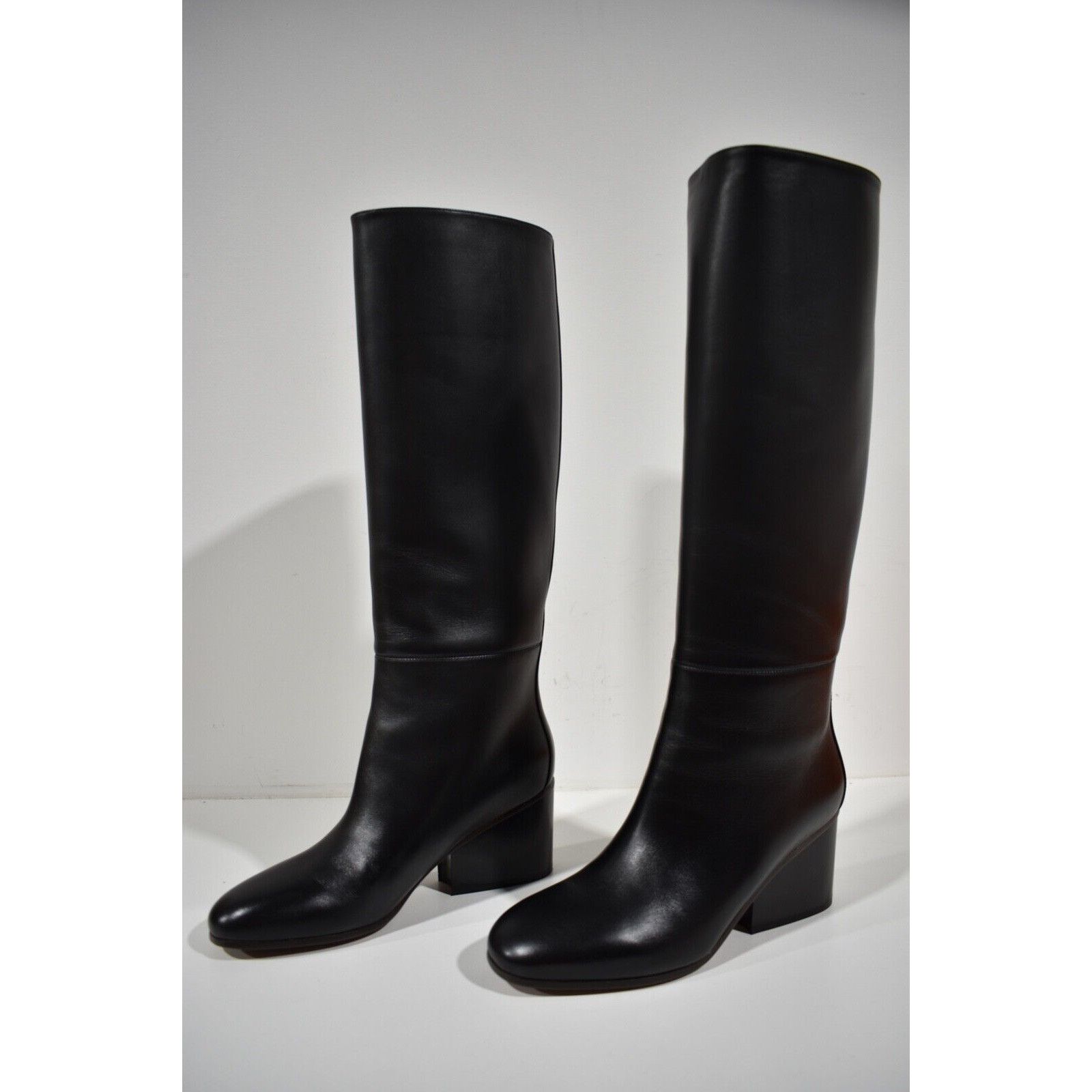 Hermes Hermes New Jersey Black Calfskin Leather Knee High Block Size US 9 / IT 39 - 8 Thumbnail