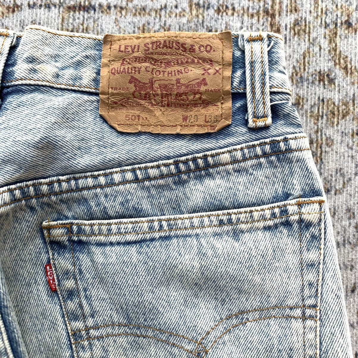 Levi's Vintage Clothing Rare Vintage Levis 501xx 555 Stamp Button Short Jeans Size US 32 / EU 48 - 3 Thumbnail