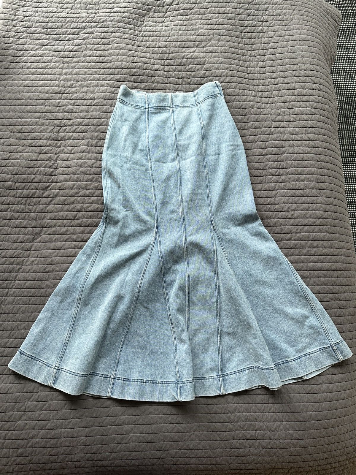 image of Blue Denim Mara Hoffman Skirt Size 2, Women's