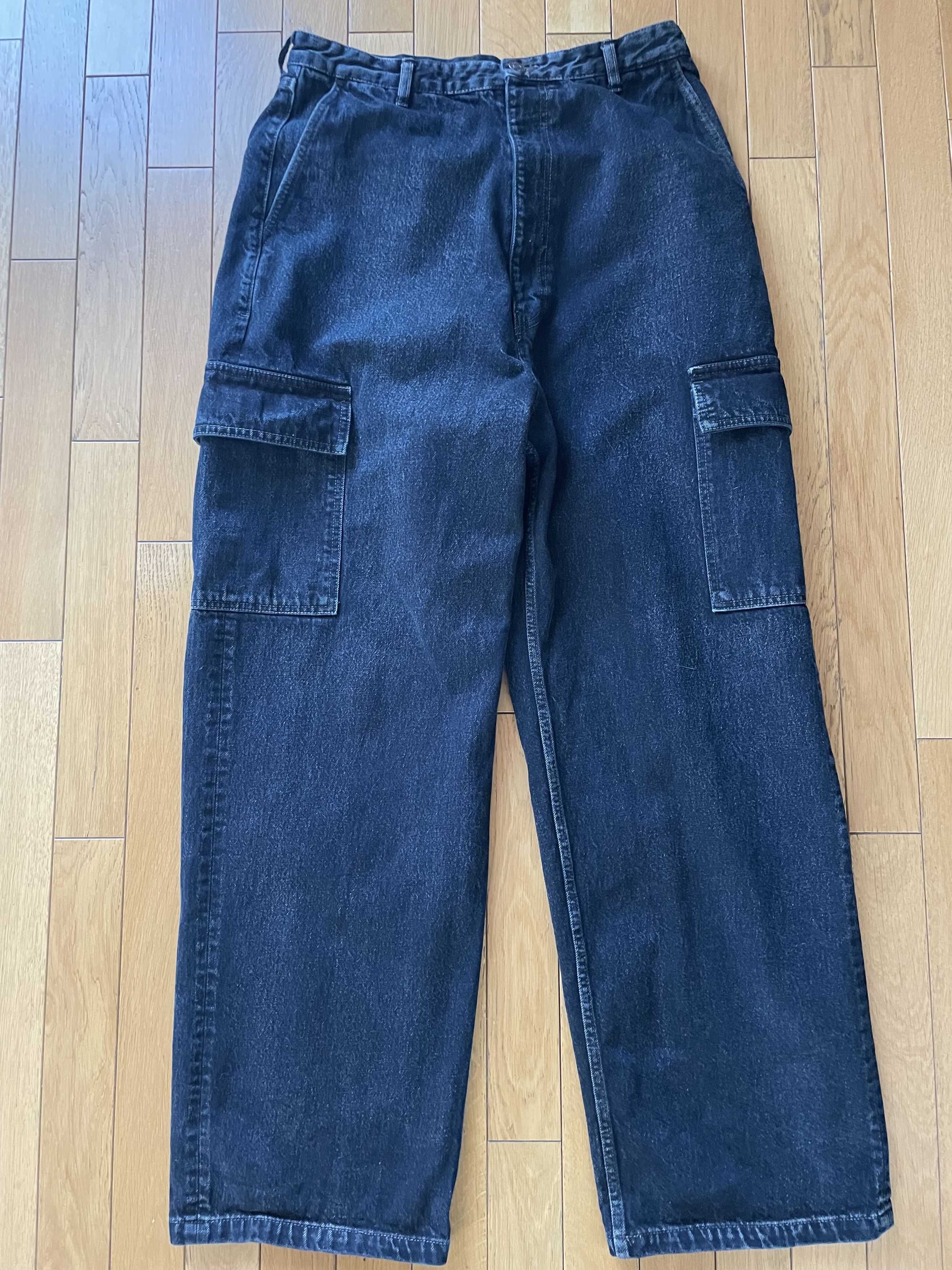 Balenciaga Balenciaga japanese denim cargo pants indigo blue