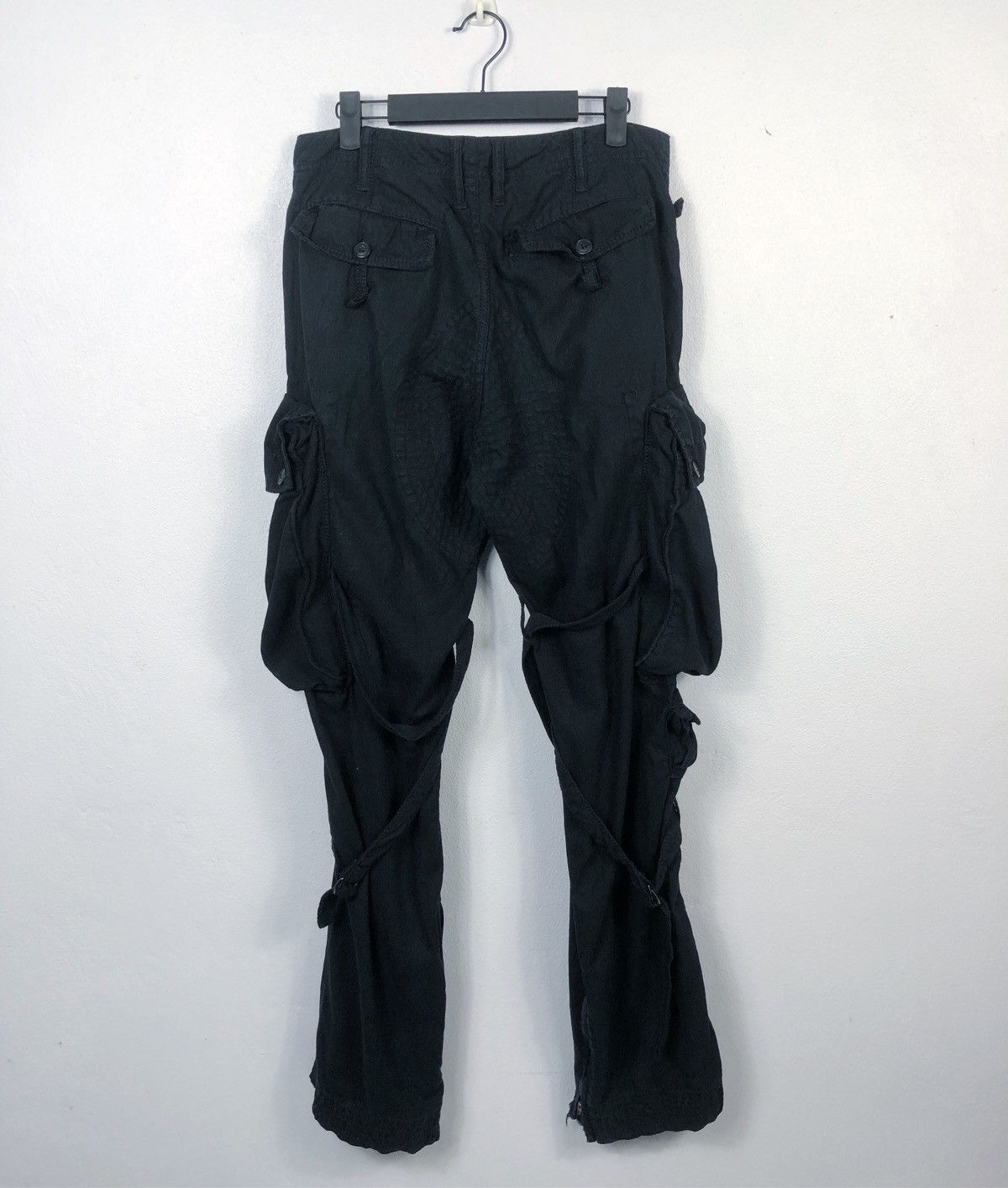 BUFFALO BOBS Rare Buffalo Bobs Noir Punk Bondage Cargo Pants Size US 30 / EU 46 - 14 Thumbnail