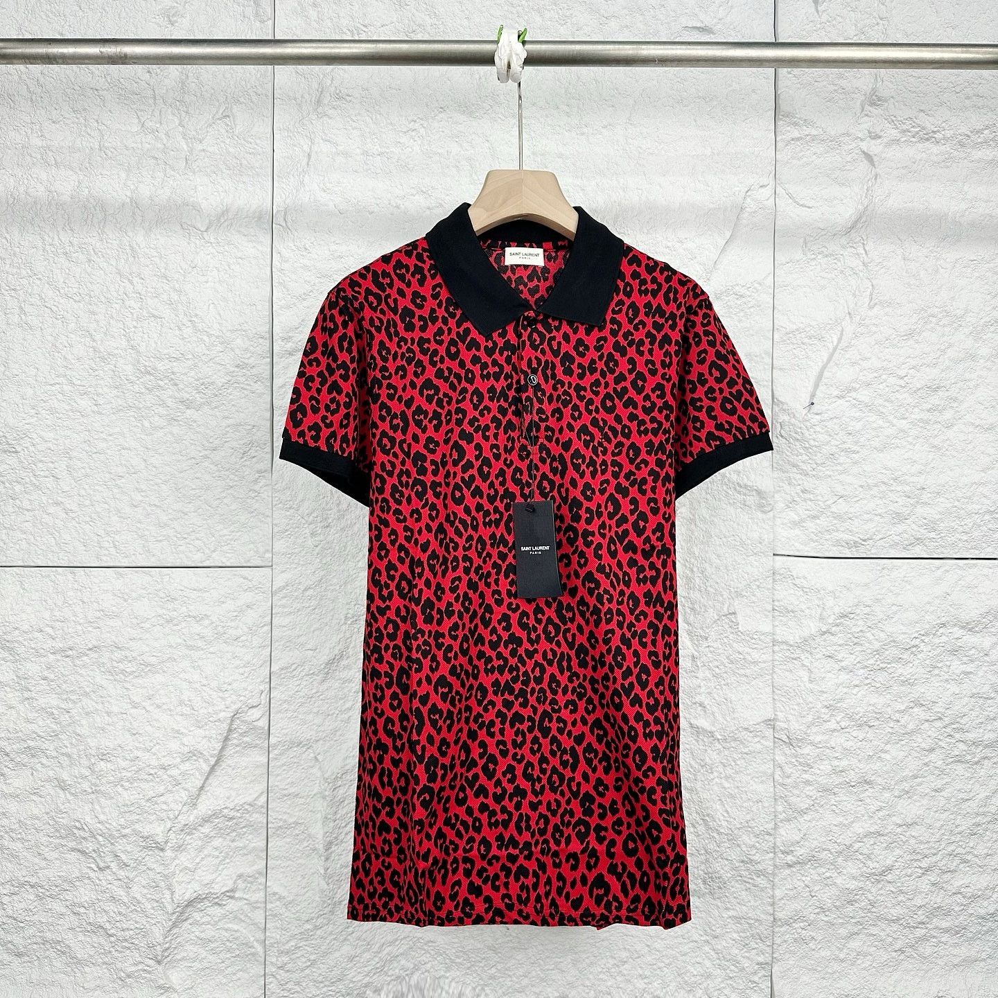 Saint Laurent Paris Saint Laurent Leopard Print Polo Size XS Size US XS / EU 42 / 0 - 1 Thumbnail