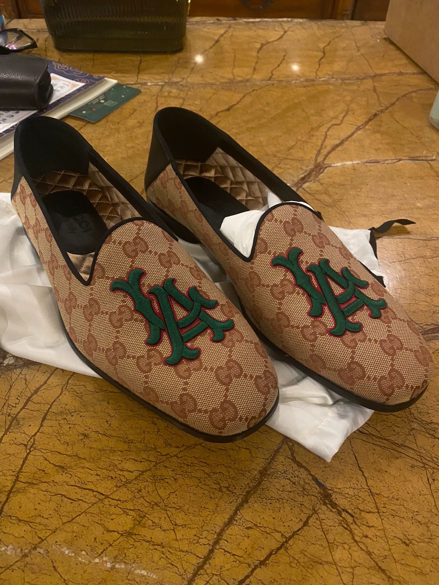 Gucci Gucci Classic GG Monogram Backless Slip-on Loafer US 7 Italy Size US 7 / EU 40 - 1 Thumbnail