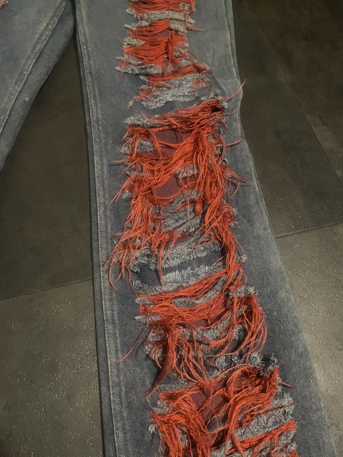 Comme des Garcons × Junya Watanabe Junya Watanabe x Comme des Garçons Ripped Jeans Size US 30 / EU 46 - 5 Thumbnail