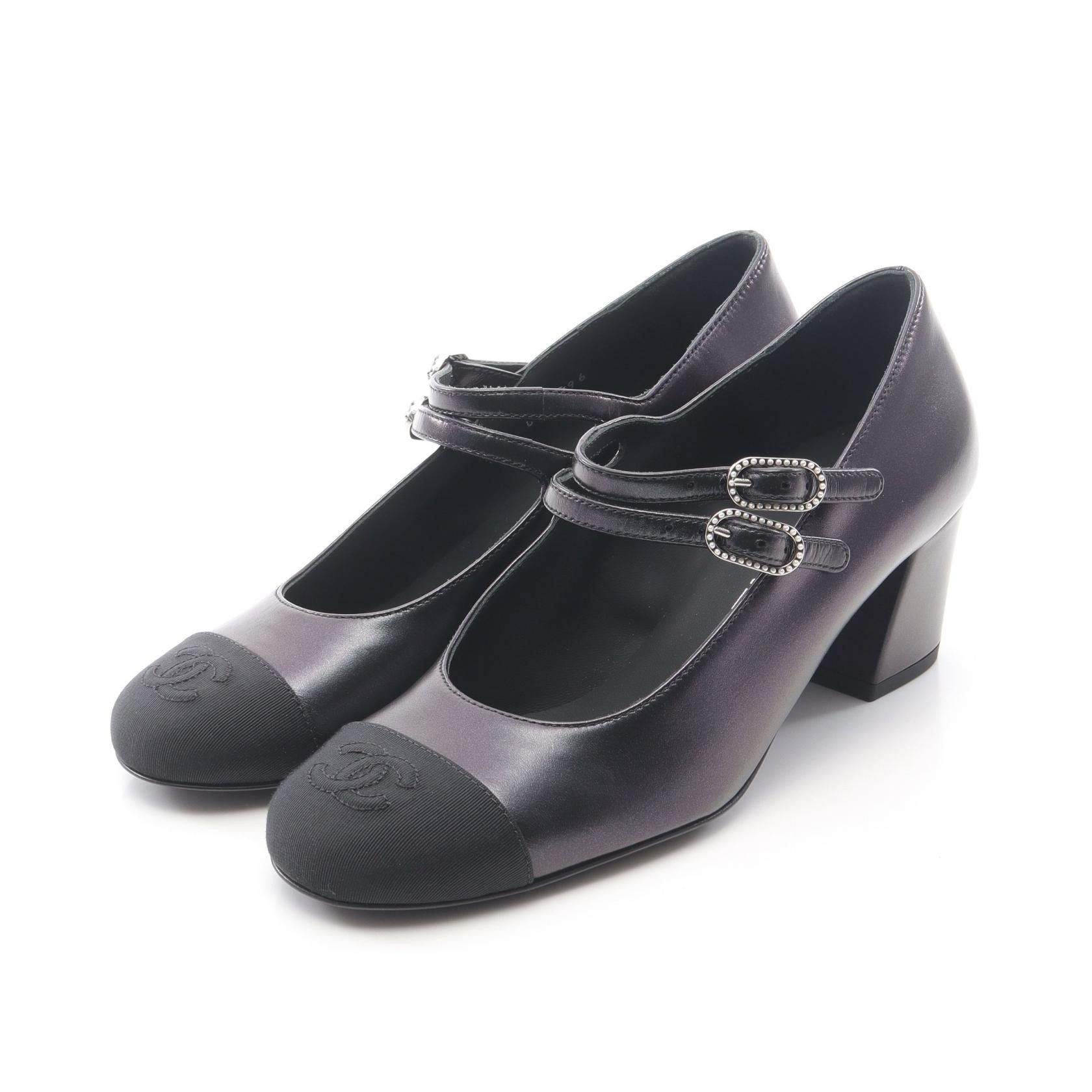 Chanel Chanel Chanel Mary Jane Lambskin Pumps Leather Shoes G45696 DUTY FREE for USA Size ONE SIZE - 1 Thumbnail