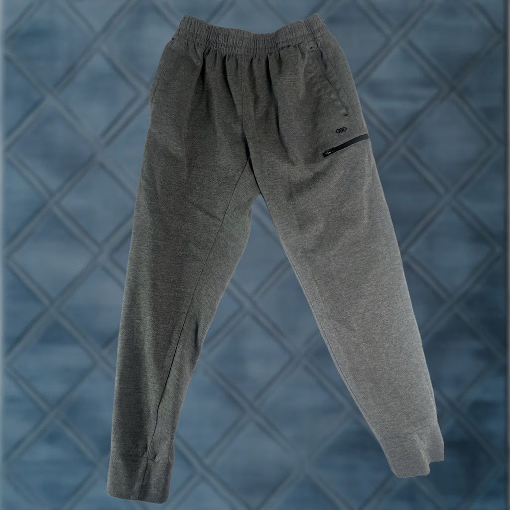 Vintage Legend Jogger Pants Mens Size Medium Grey Tapered Sweatpants Drawstring Elastic Waist Pockets Logo Classic Jogger Activewear Size US 31 - 1 Thumbnail