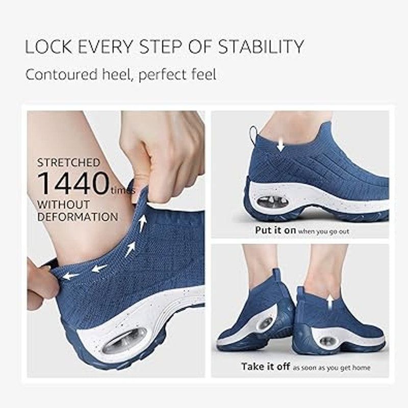 Other STQ Women's 7.5 Blue Mesh Slip-On Arch Support Walking Shoes Size US 7.5 / IT 37.5 - 5 Thumbnail