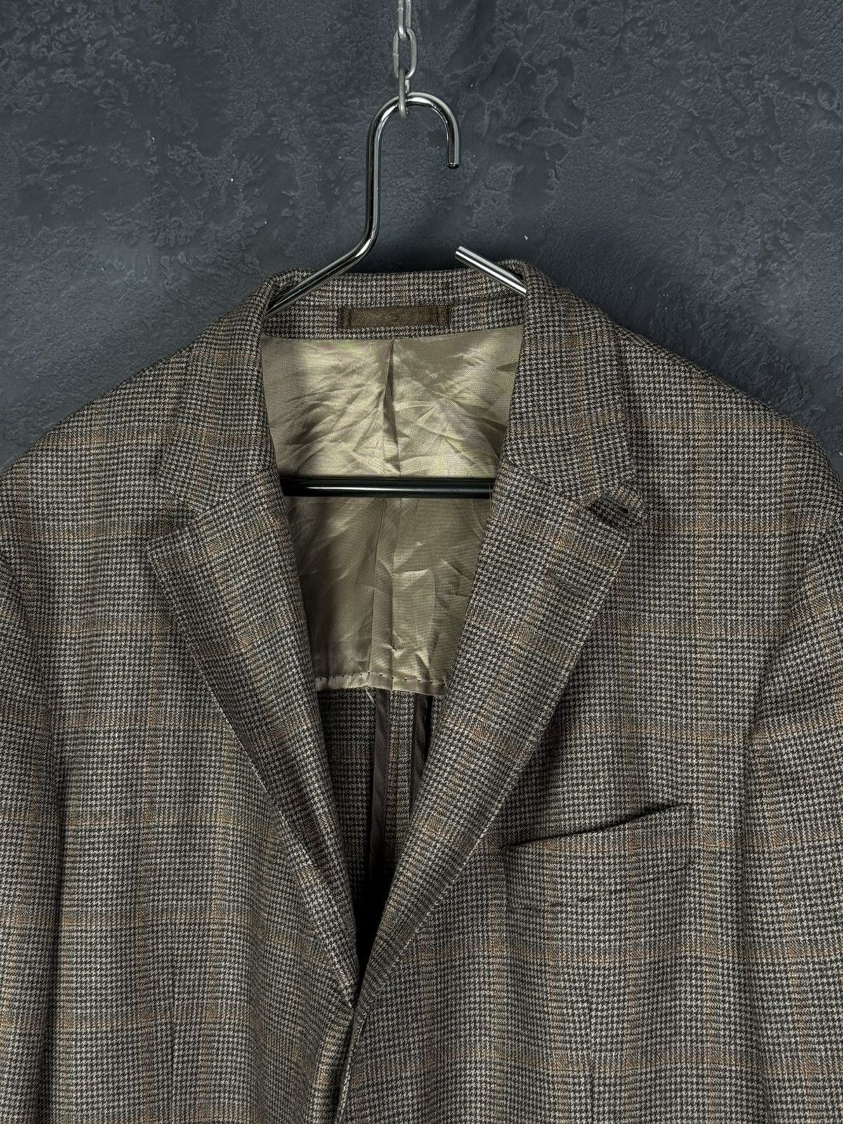 Hackett Men's Hackett London Loro Piana Wool Check Blazer Jacket Size US XL / EU 56 / 4 - 4 Thumbnail