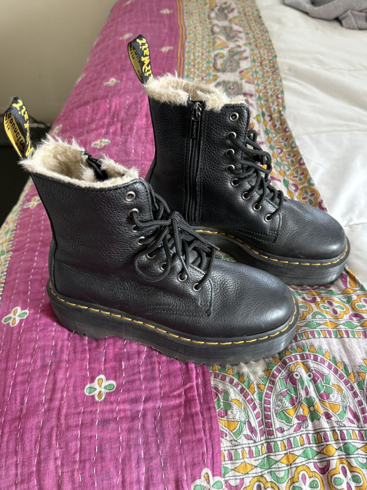Dr. Martens Platform Jadon Boot, Faux Fur Lined Dr. Martens Size US 8 / IT 38 - 5 Thumbnail