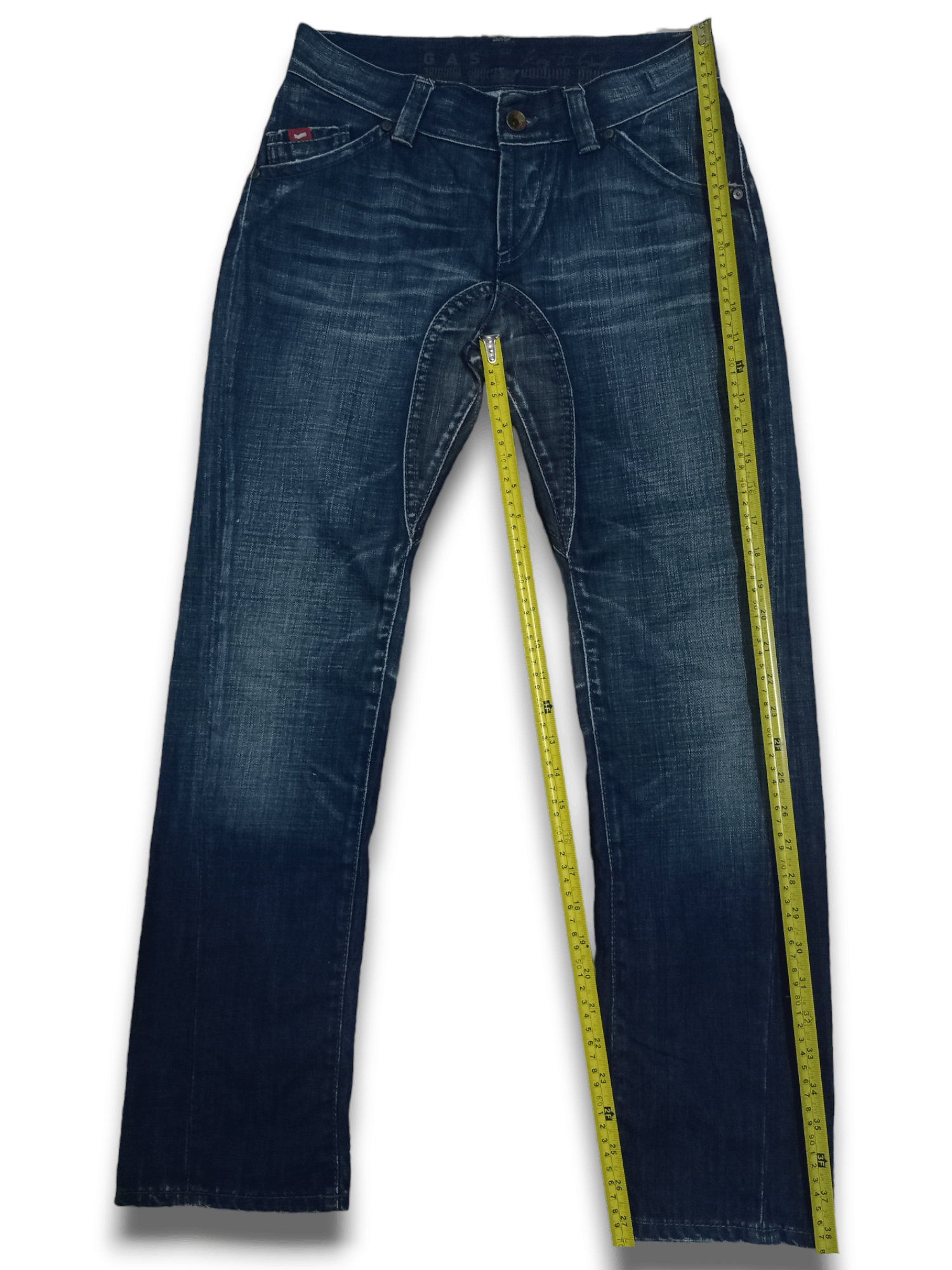 GAS Vintage Gas Spiderman Mask Design Blue Wash Curve Leg Jeans Size US 28 / EU 44 - 11 Thumbnail