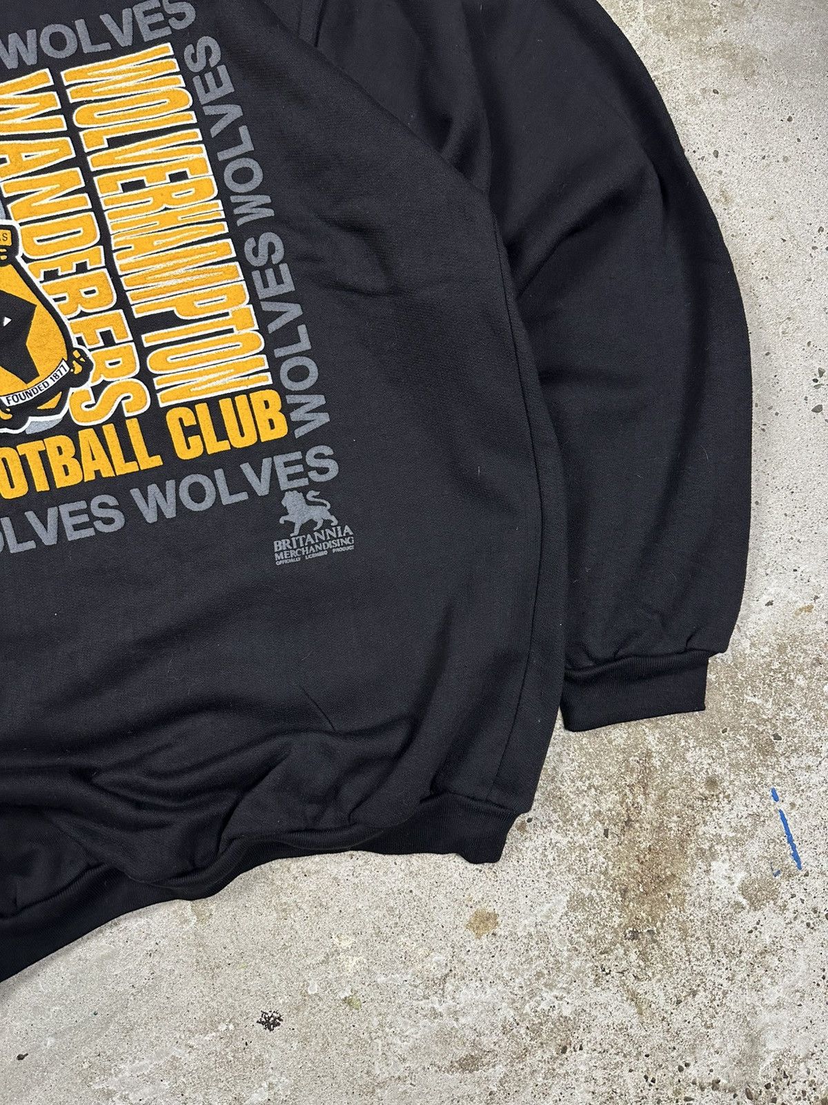 Vintage Vintage 90s Wolverhampton Wanderers Wolves Black Crewneck Size US XL / EU 56 / 4 - 4 Thumbnail