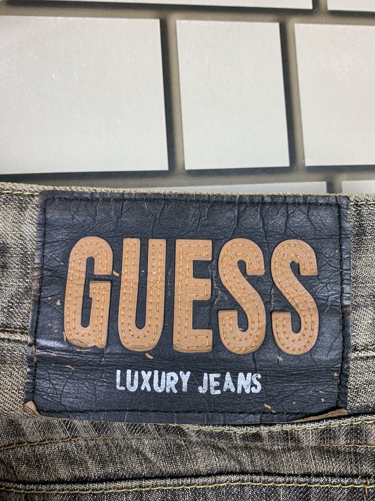 Guess Vintage Guess Custom Patchwork Distressed Denim Pants Size US 35 - 20 Thumbnail