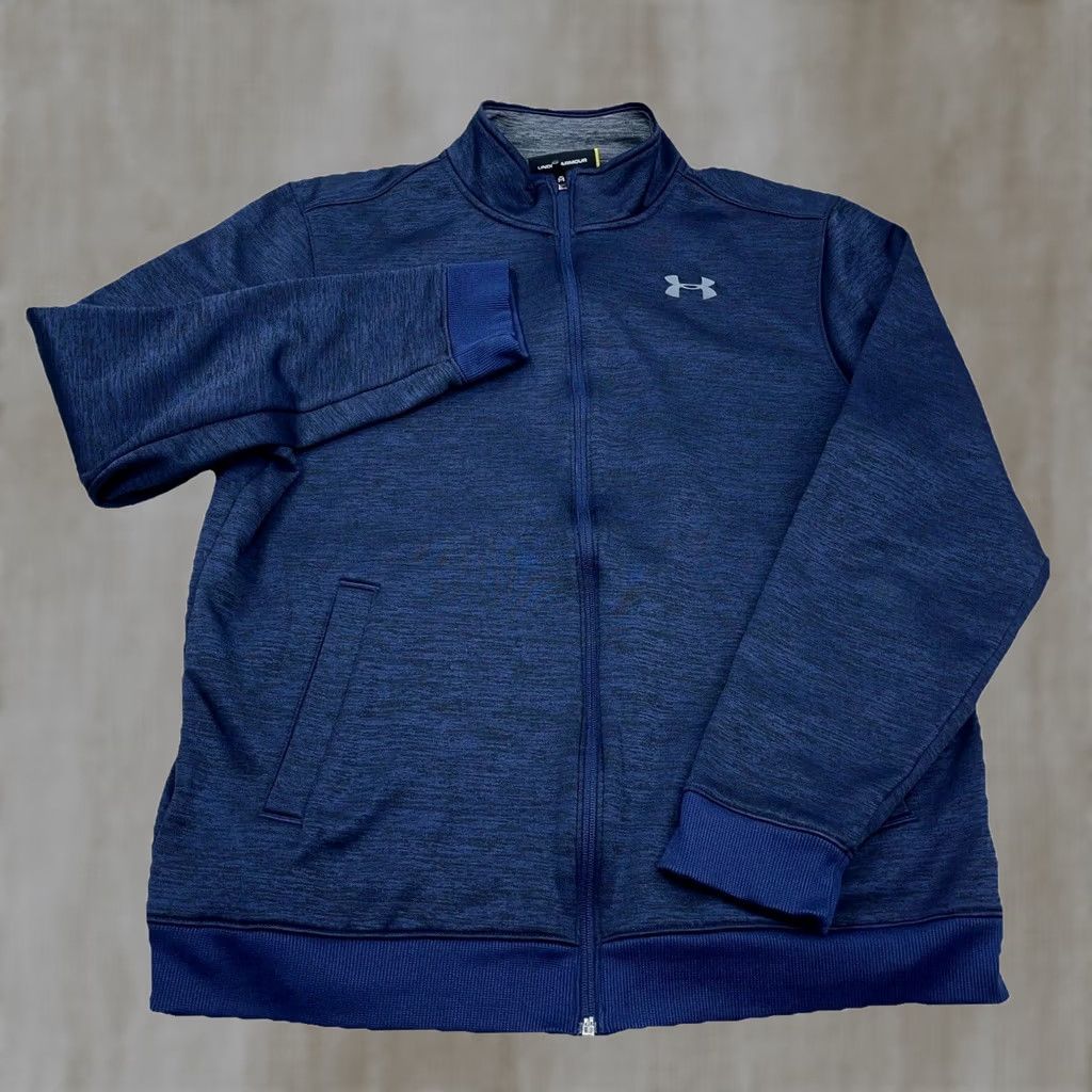 Under Armour Under Armour Jacket Men Large Blue Full Zip Track Suit Sweatshirt Sweater Navy Size US L / EU 52-54 / 3 - 1 Thumbnail