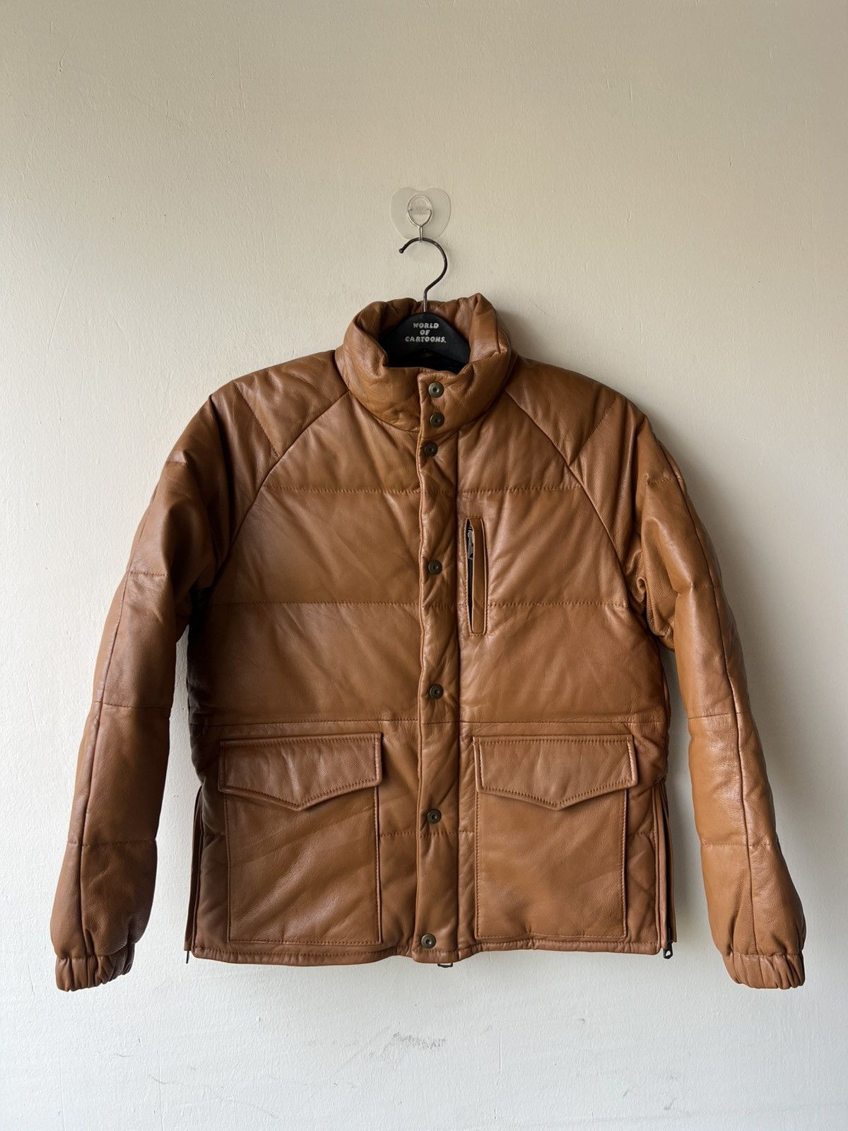 JACKROSE Jackrose Goatskin Leather Down Feather Puffer Jacket Size US M / EU 48-50 / 2 - 2 Thumbnail