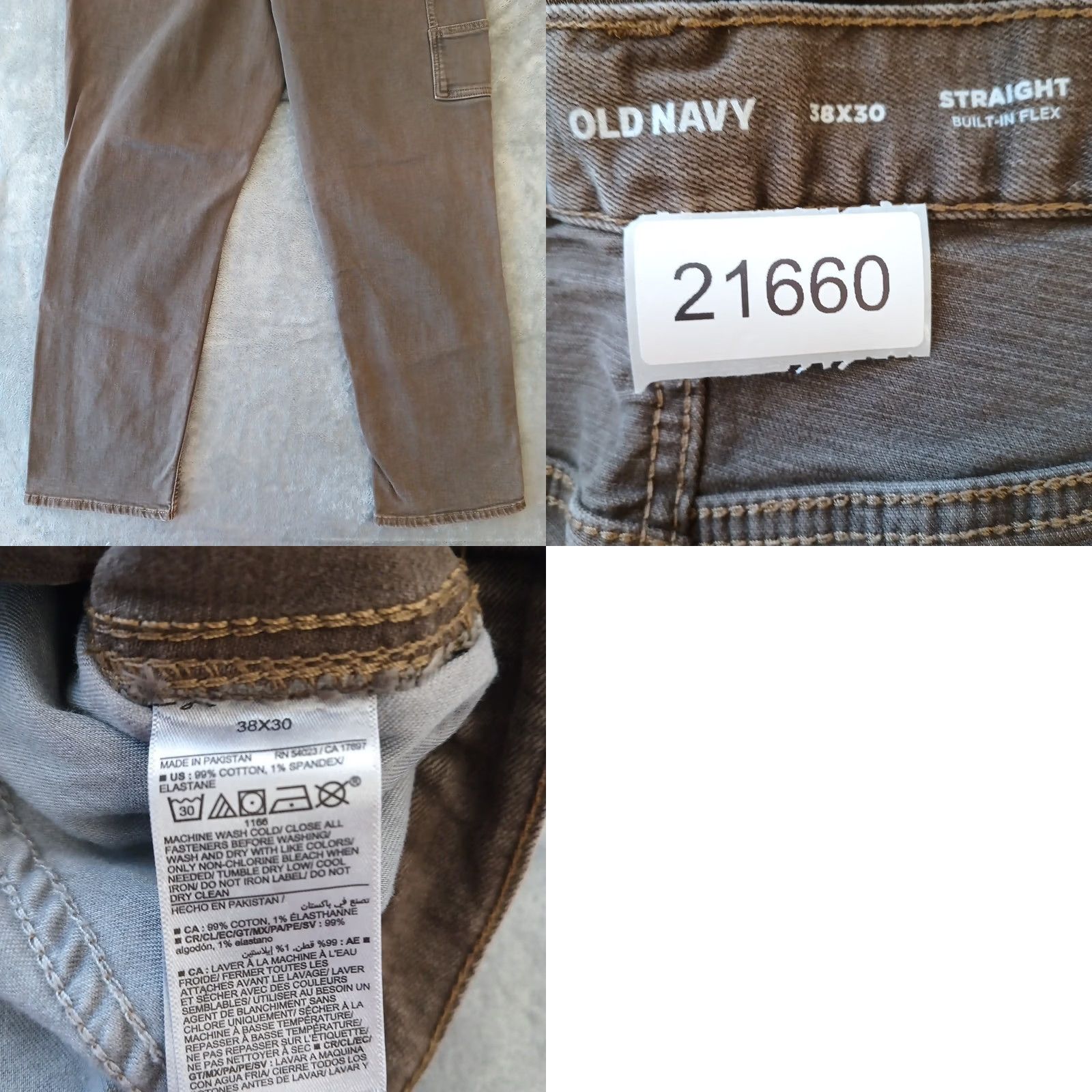 Old Navy Old Navy Pants Mens 36x28 Brown Canvas Carpenter Workwear Pants Straight Leg Size US 38 / EU 54 - 8 Thumbnail