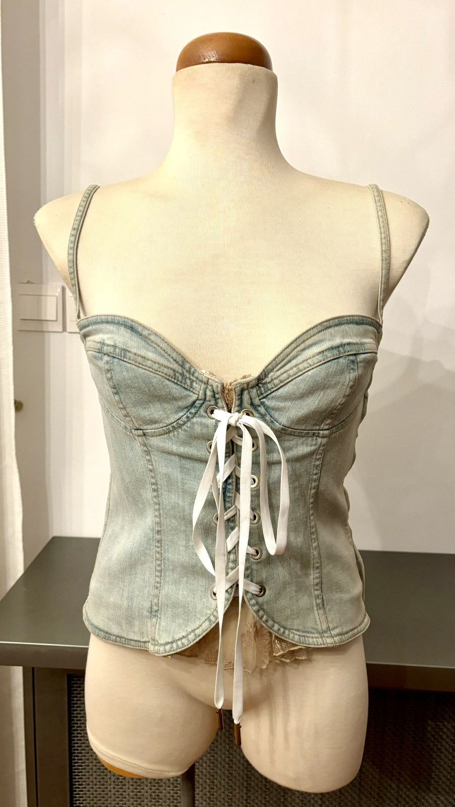 Iceberg Vintage Y2K Iceberg washed blue denim corset top Size M / US 6-8 / IT 42-44 - 10 Thumbnail