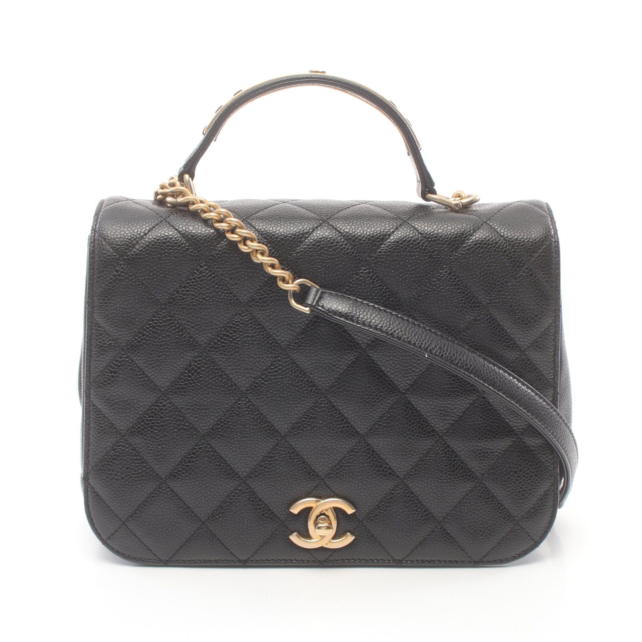 Chanel Chanel Matelasse Chain Shoulder Bag Caviar Skin Black Gold Hardware Size ONE SIZE - 1 Thumbnail