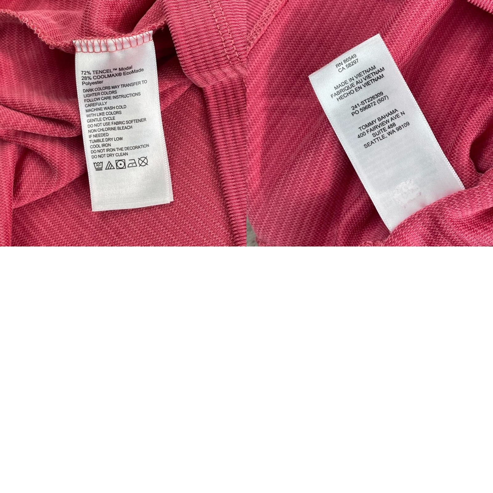 Tommy Bahama Tommy Bahama Coastal Crest IslandZone V-Neck T Shirt Pink Men 2XL Marlin NWOT Size US XXL / EU 58 / 5 - 8 Thumbnail