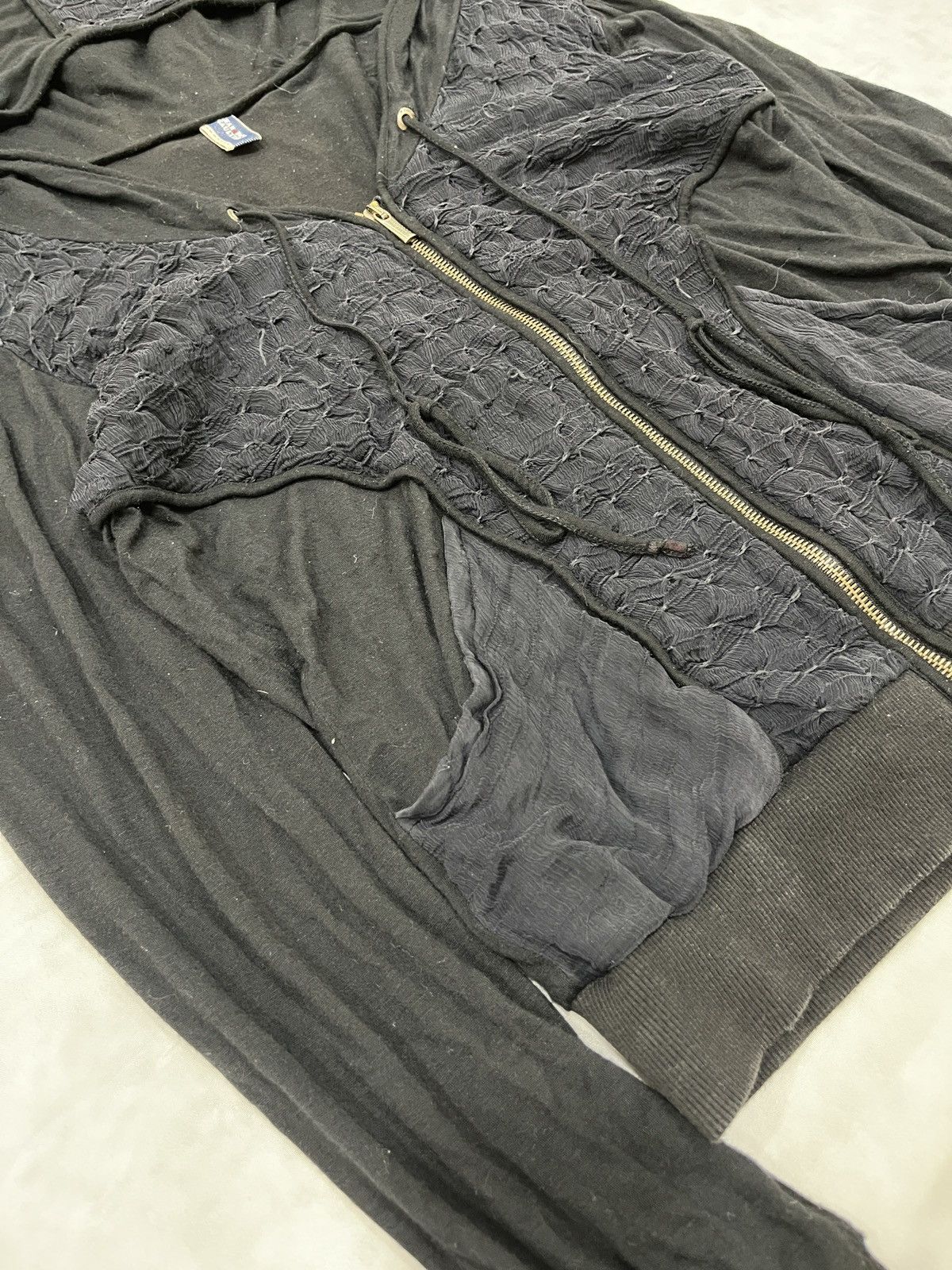 Jean Paul Gaultier Jean Paul Gaultier Textured Lace Structure Zip Hoodie Size L / US 10 / IT 46 - 3 Thumbnail