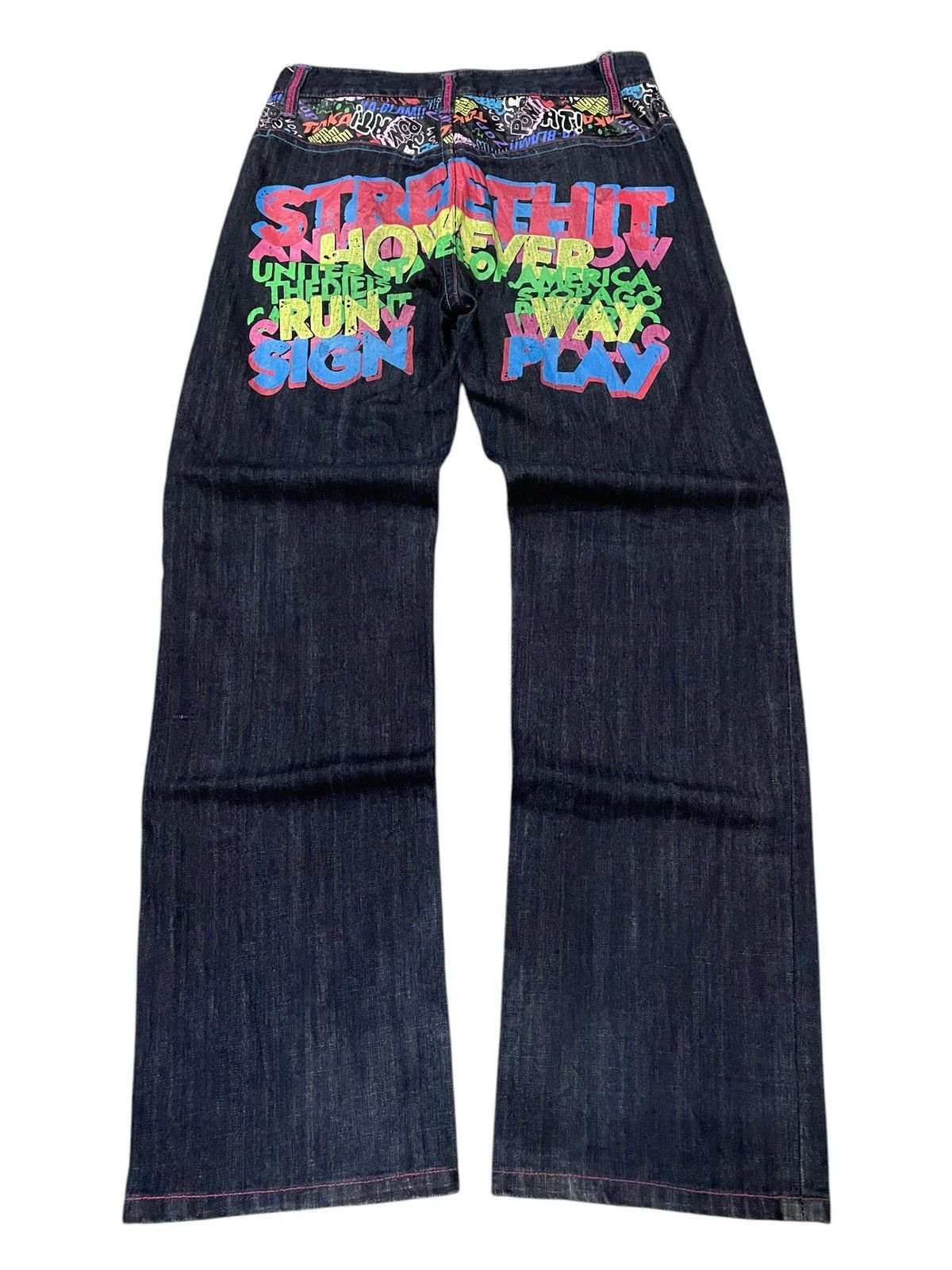 KOJIMA GENES × Red Monkey Clone Devgru Japan Comic Art Evisu Style Loose Jeans Size US 30 / EU 46 - 2 Thumbnail