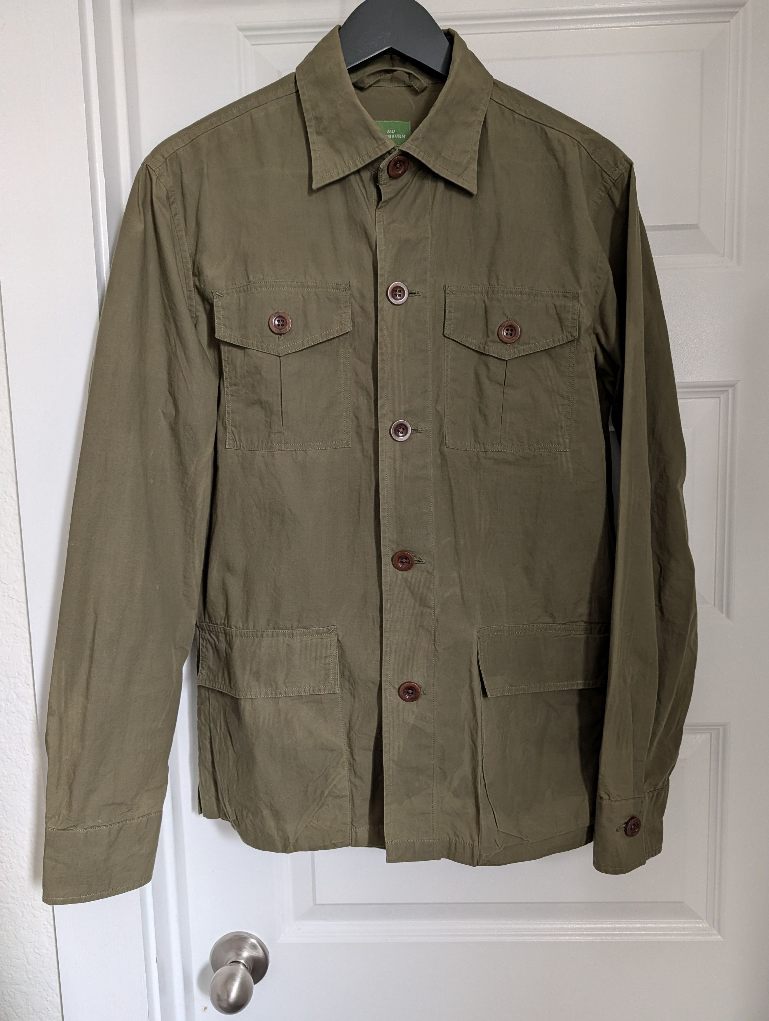 Sid Mashburn Sid Mashburn Olive Dry Waxed Military Jacket small Size US S / EU 44-46 / 1 - 1 Thumbnail